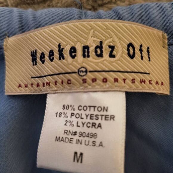 women's high-waist blue elastic waist with buttons on hem pants M - Picture 7 of 7